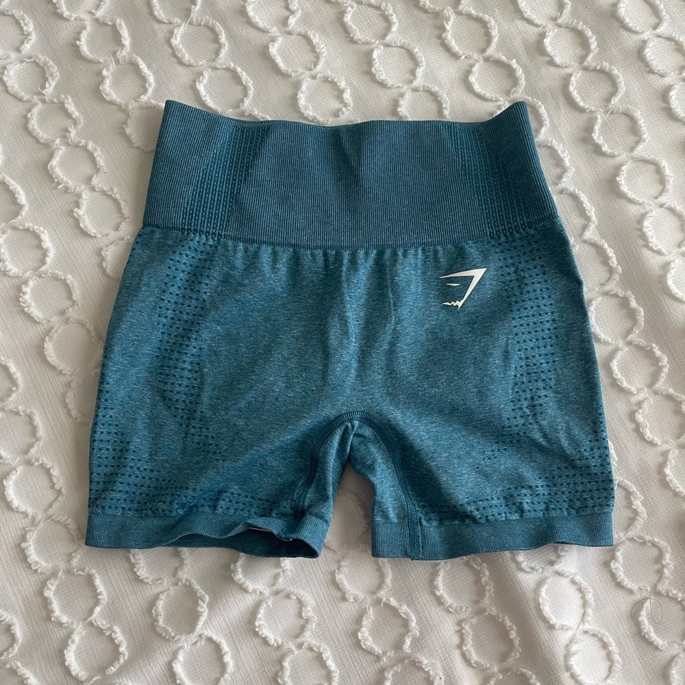 Gymshark blue biker shorts